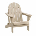 Fauteuil de jardin Adirondack 80 x 88 x 98 cm en bois beige avec accoudoirs