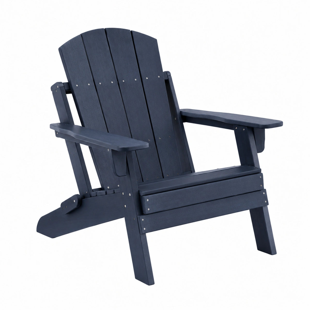 Fauteuil de jardin Adirondack 83 x 80 x 95 cm en plastique bleu nuit - dossier incliné