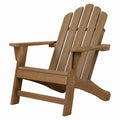 Fauteuil de jardin Adirondack 98 x 75 x 92 cm en bois marron à dossier incliné